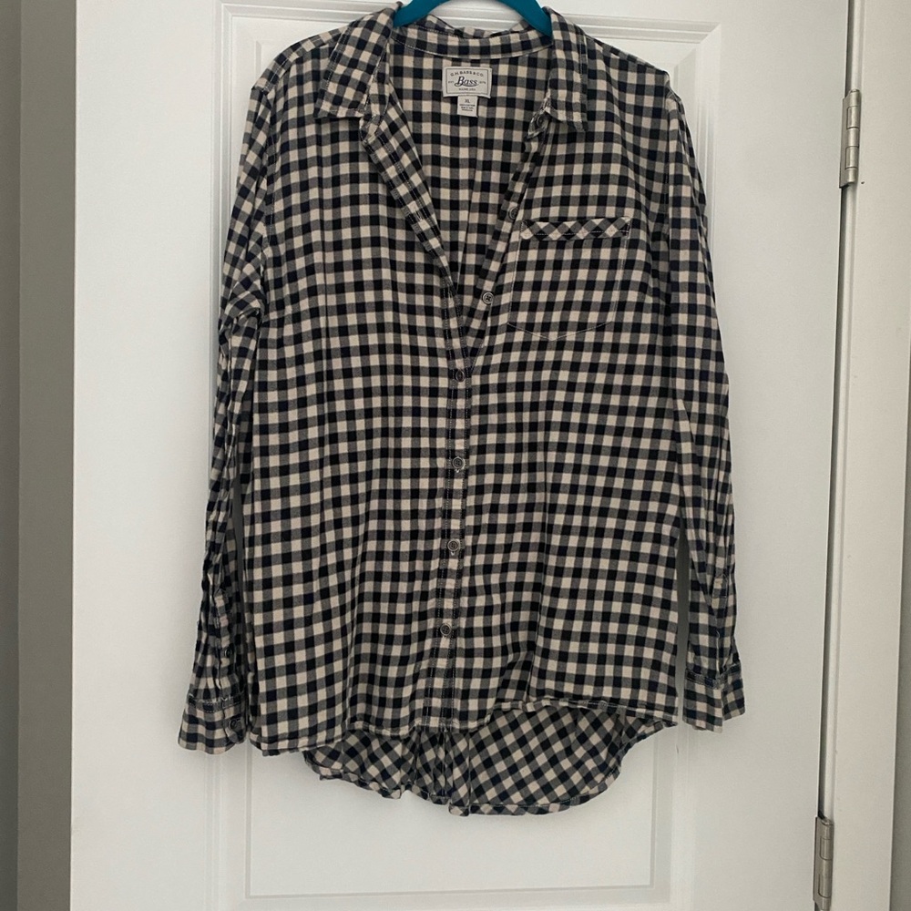 G.H. Bass & Co. Black and White Plaid Shirt